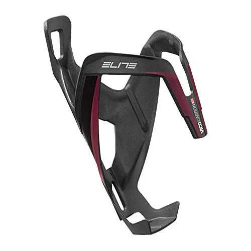 ELITE Carbon Vico Carbo Flaschenhalter, Mattschwarz/Burgunderrot, Einheitsgröße