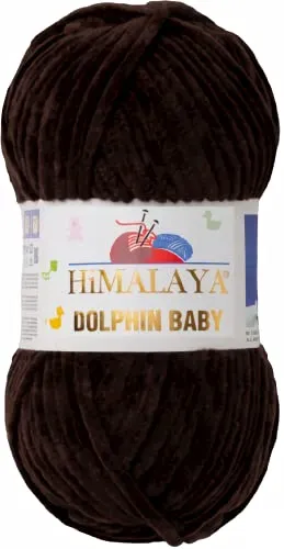 Strickfein Himalaya Dolphin Baby Wolle Garn Baumwolle Strickwolle zum Stricken häkeln (80343 Erde)