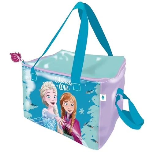 ARDITEX Kühltasche für Kinder, Motiv: Die Eiskönigin, 22,5 x 15 x 16,5 cm, isoliert und robust, ideal für Picknick, Strand, Schule oder Ausflüge