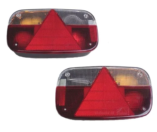 Aspöck Multipoint 3 Set für 13 pol Kabel - Anhängerleuchten - Autoanhänger Beleuchtungset mit 1 x linker und 1 x rechter Leuchte, einfach zu installieren mit bereits montierten Glühbirnen. Ideal für schnellen Anschluss an 13-poligen Stecker.