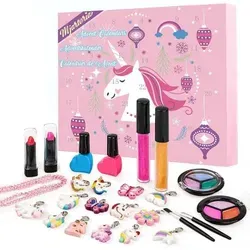 Adventskalender Beauty Make-up mit 24 Überraschungen Einhorn Schmuck