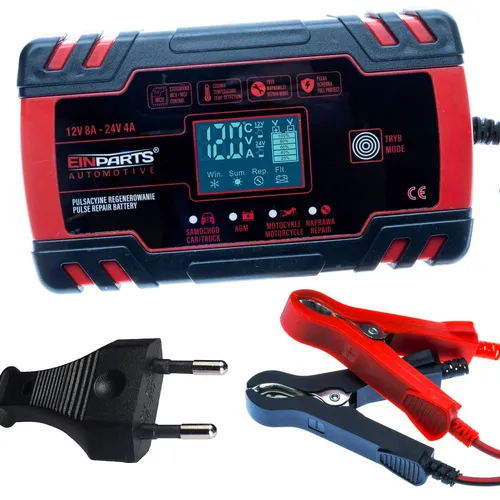 Mikroprozessor-Batterieladegerät mit Reparaturfunktion 12-24V