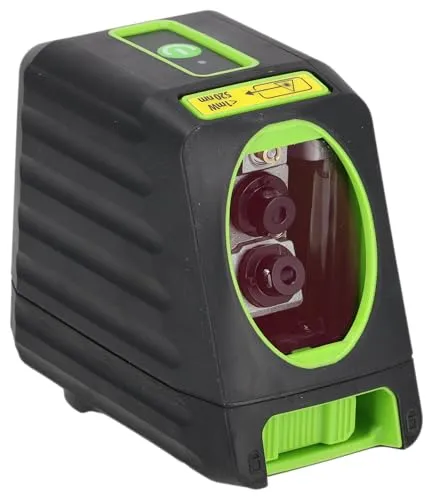 Kreuzlinienlaser, Laser-Wasserwaage DEDRA 1,8mW, Grüner Laser Reichweite bis 50 m, Laserdioden von Sharp, Arbeitstemperatur +50°C Digitaler Lasermessgerät, mit 4x AA batterie