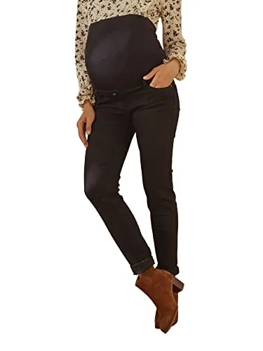 Vertbaudet Umstands-Jeans mit Stretch-Einsatz, Slim-Fit, Bundweite verstellbar grau 36