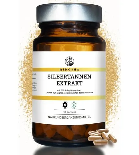 QIDOSHA Belinal® Silbertannen-Extrakt Kapseln – Vegane Premium Kapseln mit Polyphenolen - Vegane Kapseln mit hochwertigem Silbertannen-Extrakt für natürliche Unterstützung des Wohlbefindens. Nachhaltig in Deutschland hergestellt, 90 Kapseln für einen 3-Monatsvorrat.