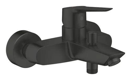 Grohe Start Einhand-Wannenbatterie - Mattschwarz, modernes Design für Wandmontage - Armaturen, elegantes mattes Finish und ergonomische Handhabung für ein stilvolles Badezimmer