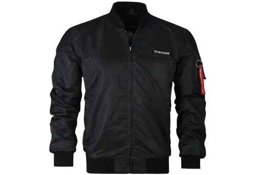 Bores Bomber Motorradjacke schwarz 5XL - Motorradjacke aus BORTEXX® Aramid-Gewebe für maximale Sicherheit bei Stürzen. Wasserabweisend, mit herausnehmbaren Protektoren und mehreren Taschen – ideal für Biker!