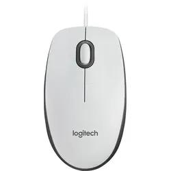 Logitech Maus M100 - Optische USB-Maus in Weiß, 1000 dpi, ergonomisch für Rechts- und Linkshänder, Plug & Play für sofortigen Einsatz