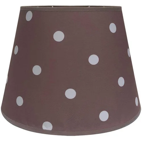 Lampenschirm Tischleuchte Stehlampe Hängeleuchte Braun weiße Punkte Stoff E27 L