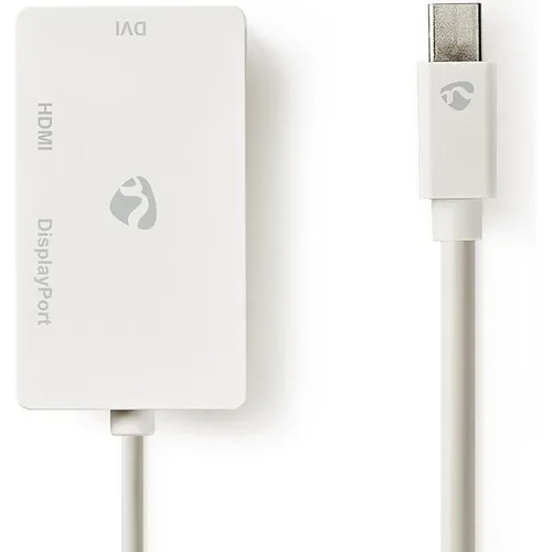 Nedis Mini Displayport-Kabel DisplayPort 1.2 Mini DisplayPort Stecker DisplayPort Buchse / DVI-D 24+ (0.23 m, DisplayPort) (CCGP37460WT02)