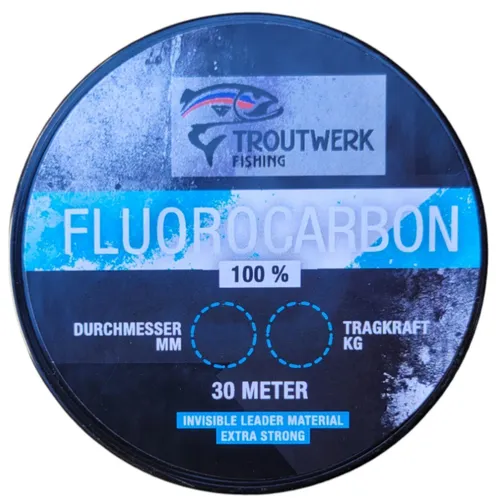 Troutwerk Fluorocarbon - 30m Fluorocarbonschnur, Durchmesser/Tragkraft:0.20mm / 3.80kg
