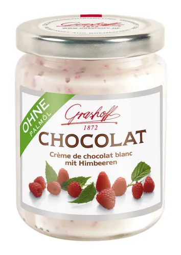 GOURVITA DE Schoko-Creme CHOCOLAT mit weißer Schokolade & Himbeeren von Grashoff, 250g 6005