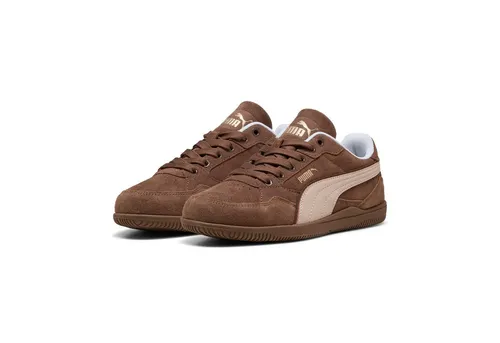 PUMA Damen K-Moda Sneakers 42 - Chestnut Brown Rose Latte White Beige - Stylische Sneakers mit flachem Absatz und regulärer Breite. Ideal für den täglichen Einsatz und kombiniert Komfort mit trendigem Design.
