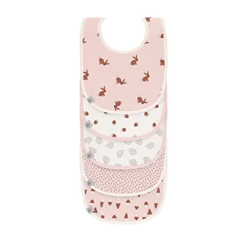 Produktbild LÄSSIG Baby Kleinkind Lätzchen Set (5 St.) Klettverschluss Baumwolle wasserdicht/Value Pack Bib Little Forest Rabbit