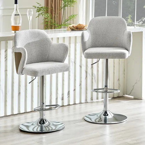 okwish 2er-Set Verstellbare Barhocker mit 360° Drehfunktion
