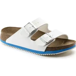 BIRKENSTOCK Sandale Arizona Super Grip - Größe 37, Weiß - Clogs für Damen mit anatomisch geformtem Kork-Latex-Fußbett und rutschhemmender Gummilaufsohle für optimalen Halt und Tragekomfort.