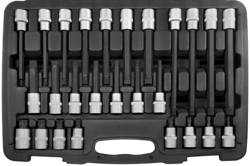 SW-Stahl Steckschlüsseleinsatz-Set 04424L - Premium Steckschlüsseleinsatz-Set für vielseitige Anwendungen mit 26 Teilen, gefertigt aus robustem Chrom-Vanadium-Stahl und geliefert im praktischen Kunststoffkoffer.