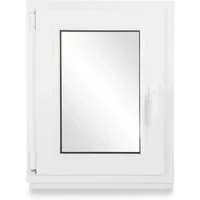 Produktbild Neruli Kellerfenster Kunststoff Weiß Dreh-Kipp 50x110 cm BxH DIN Links 3 -Fach Glas Dichtung Schwarz