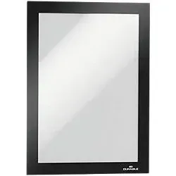 DURABLE DURAFRAME DIN A5 Inforahmen Selbstklebend Schwarz Haftend Hartfolie 487101 23,6 (B) x 17,6 (H) cm DURAFRAME 2 Stück