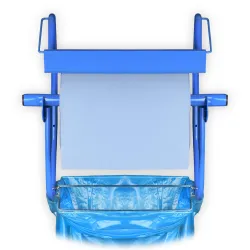 Wandhalterung für Putztuchrollen bis 40 cm - platzsparend mit integrierter Müllsackhalterung, robustes Metall und einfache Handhabung