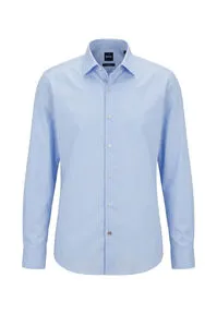 Herren Hemd H_JOE 43 von BOSS - Elegantes Herrenhemd im Regular Fit mit klassischem Kent-Kragen. Das leichte Easy-Iron-Finish sorgt für einen gepflegten Look im Alltag. Ideal für stilvolle Anlässe oder Büro.