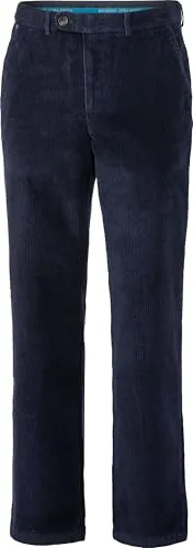 Zerberus Cordhose Herren, modische Freizeithose für Männer, herrlich weiche Cordhosen im Regular-Fit mit Komfortbund, Marine, Gr. 28