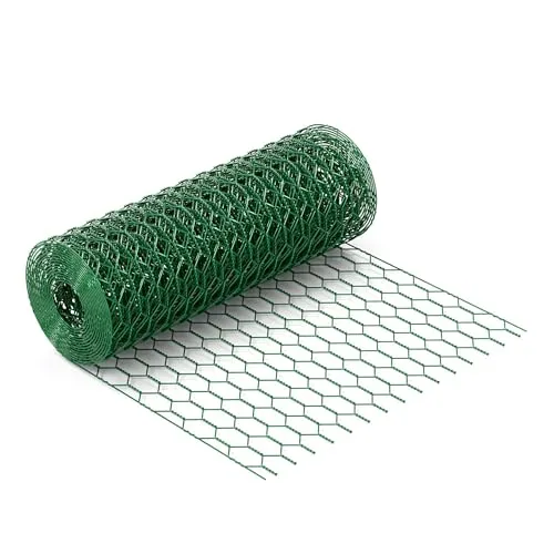 Wiltec Maschendrahtzaun Grün 120 cm x10 m - Gartenzäune – Robuster und flexibler Maschendrahtzaun aus verzinktem Stahl, ideal für Schutz und kreative Gestaltung im Garten.