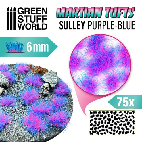 Green Stuff World Martian Tufts Fluor Sully Purple Blue 6mm Büsche Terrain