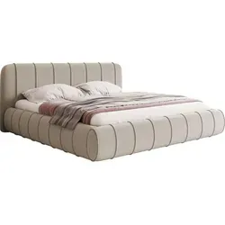MIRJAN24 Polsterbett Slim XI mit Bettkasten – Beige, 200x200 cm - Stylisches Polsterbett Slim XI mit praktischem Bettkasten. Maße: 216x226x102 cm, Schlaffläche 200x200 cm. Ideal für komfortables Schlafen und optimalen Stauraum. Lieferung inkl. Montageanleitung.