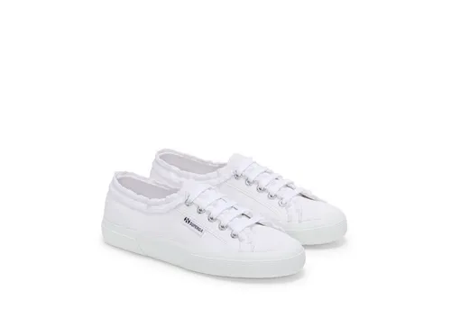 Superga 3750 JERSEY ROUCHES LEGGERA Sneaker - Sportlich und bequem in Weiß - Sneaker in Größe 38 EU, aus leichtem Textil mit rundem Schuhkopf und Gummisohle für optimalen Komfort im Alltag.