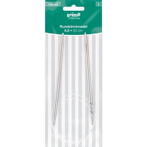 Gründl Rundstricknadeln 5 mm 80 cm  Handarbeit
