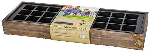 Siena Garden 11122 Anzuchtkiste Holz (gebeizt), Anthrazit 1 Set