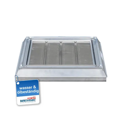 Weise Steigtechnik Lichtschachtaufsatz Schachtabdeckung mit Rahmen – gas- und geruchsdicht, wasser- und ölbeständige Gummidichtung, 43 x 43 cm Rahmenabmessung, für Putzschächte, Bodenöffnungen oder Kanäle