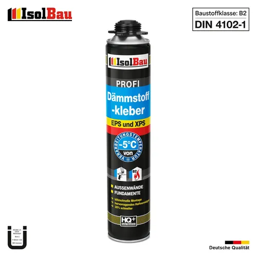 Dämmstoffkleber 750ml Klebeschaum B2 Dämmplatten Perimeterkleber EPS XPS PIR