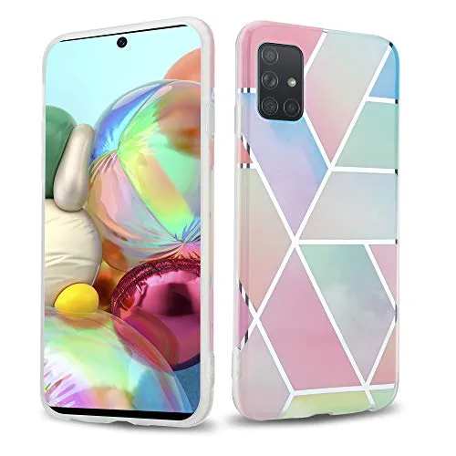 Produktbild Cadorabo Hülle kompatibel mit Samsung Galaxy A71 5G Schutzhülle TPU Silikon Case Marmor Design Slim Kratzfest Weiche Gummi mit Rundumschutz Case Hülle für Galaxy A71 5G in Rosa