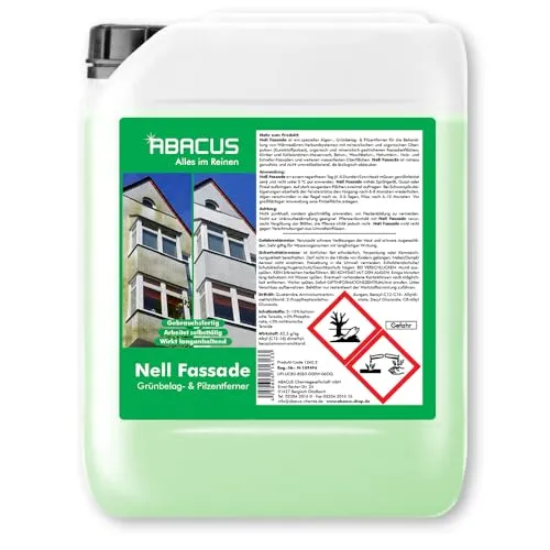 Produktbild ABACUS® Fassadenreiniger, Grünbelagentferner für Fassaden – Selbsttätige Reinigung von Pilzen, Flechten & Algen