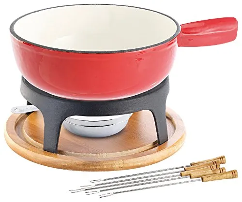 Fondue Käsefondue-Set aus emailliertem Gusseisen, Ø24 cm