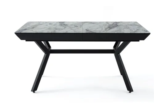 Ausziehtisch Holztisch Grau 160x102 cm - Moderner Esstisch aus Holz, ausziehbar für gesellige Runden. Ideal für das Esszimmer mit kompakten Maßen und einfacher Montage.