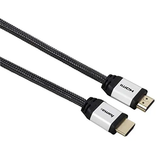 Hama HQ High-Speed HDMI-Kabel 4m - HiFi-Kabel mit vergoldeten Metallsteckern für optimale Signalübertragung, unterstützt 4K UHD, HDR und 3D, ideal für Heimkino und Gaming.