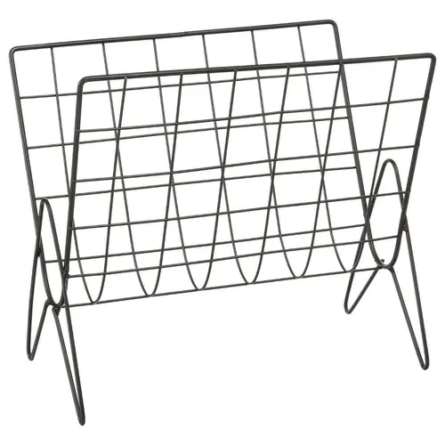 METAL NEWSPAPER LIFE schwarz pulverbeschichtet