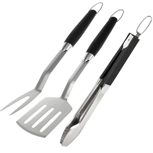 bremermann Grill-Besteck 3tlg. // Zange, Wender, Fleischgabel