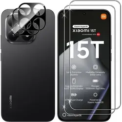 2X Schutzglas ( Display + Kamera ) für Xiaomi 15T / 15T Pro Panzerfolie Full 9H