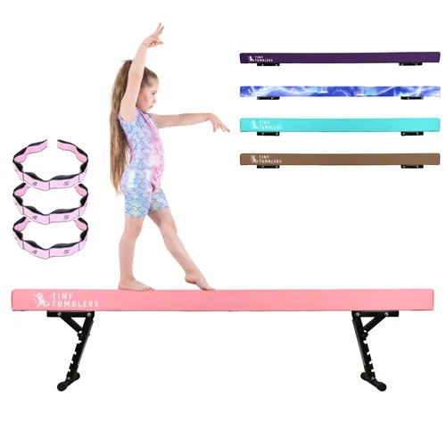 TINY TUMBLERS Schwebebalken für Kinder – 210/240/270 cm – Leichte Balance-Ausrüstung für zuhause