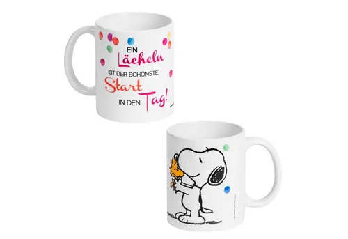 United Labels® Tasse Peanuts Snoopy - Ein Lächeln ist...! - Mug, Keramik