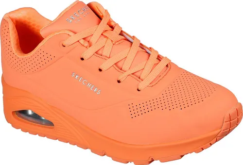 Skechers Damen Uno Night Shades Sneaker - Orange Durabuck, 37 EU - Damen-Sneaker mit 2,5 cm verstecktem Absatz, aus hochwertigem Durabuck gefertigt und mit flexibler Gummisohle für optimalen Komfort und Style.