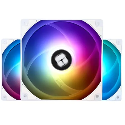 Thermalright TL-C12CW-S CPU-Lüfter 120mm ARGB Gehäuselüfter, 4pin PWM Silent Computer Lüfter mit S-FDB Lager enthalten, bis zu 1500RPM Lüfter(3 Stück)