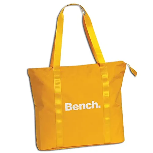 Bench. Damen Schulter Tasche Shopper - Gelb, 43 x 40 cm - Damen-Shopper mit viel Stauraum, ideal für den Alltag und stylische Akzente in leuchtendem Gelb.