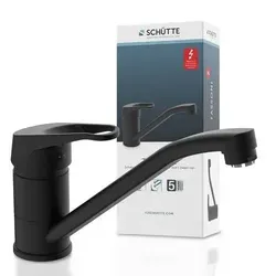 TASSONI Spültischarmatur Niederdruck, Schwarz matt in schwarz von Schütte