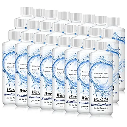 Wark24 Wasserbett Konditionierer Conditioner 250ml - Extra starker Schutz - Biologisch abbaubar - bekämpft wirksam Bakterien, Pilze, Hefen sowie Algen (24er Pack)