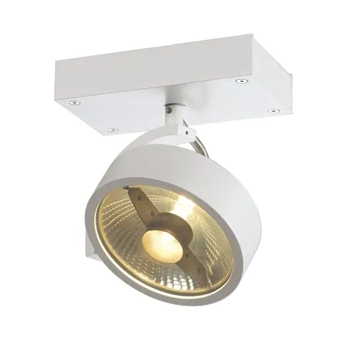 SLV KALU Wand- und Deckenleuchte QPAR111, einflammig - Lampen mit puristischem Design und flexibel ausrichtbarem Leuchtenkopf, ideal für individuelle Lichtgestaltung in jedem Raum.